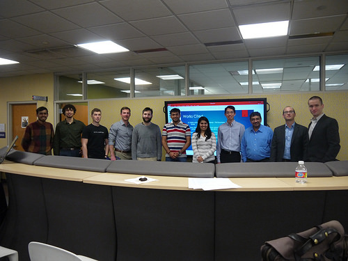 2017 PITCH Competition participants pose for a photo in the Bookmark Cafe after the competition.